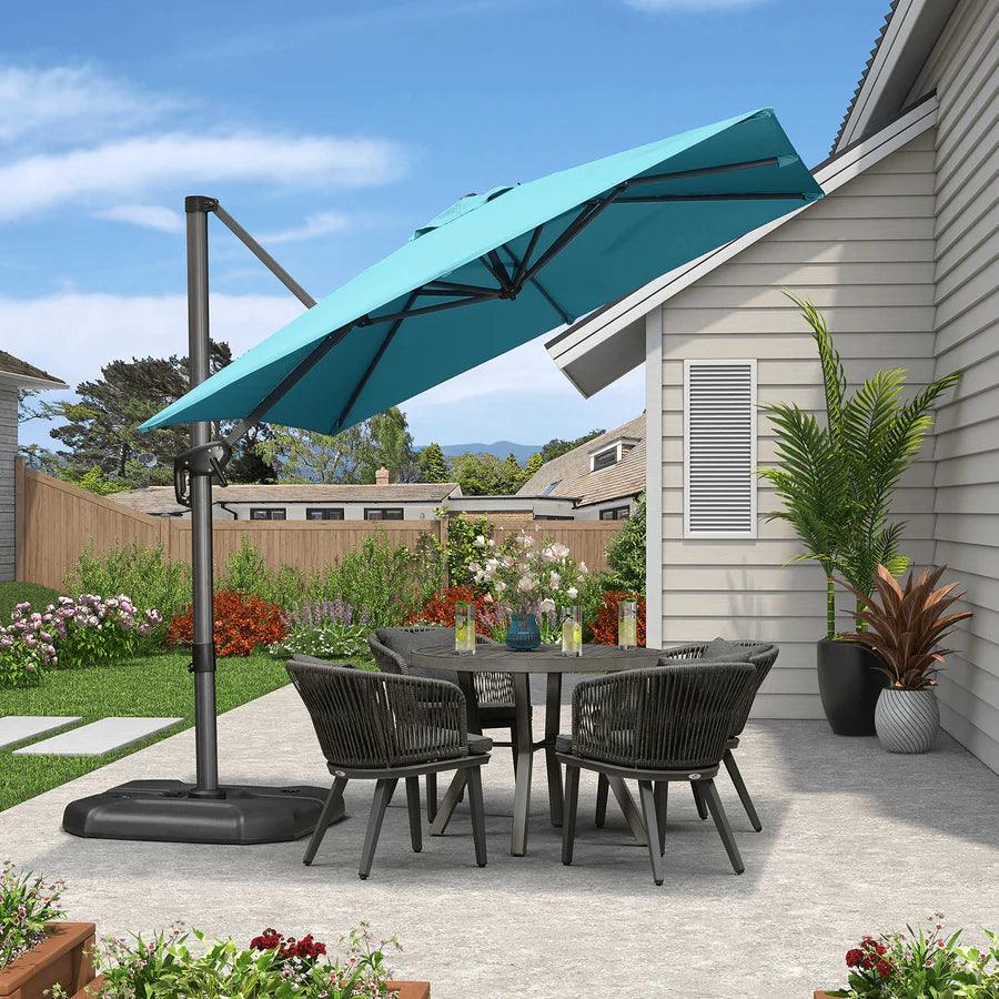 PURPLE LEAF Cantilever Garden Patio Umbrella with Free Umbrella Cover - Image 21
