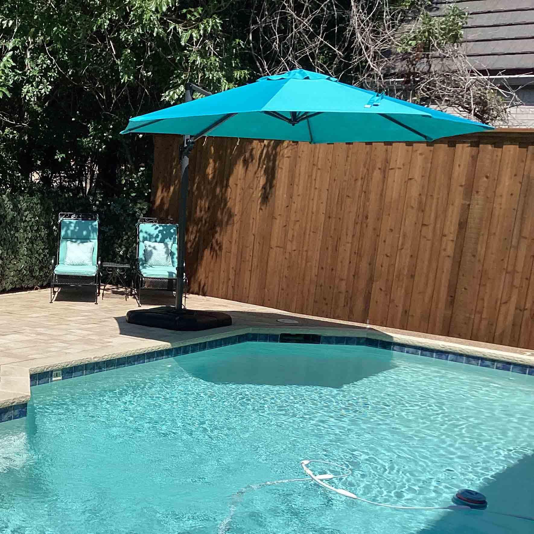 PURPLE LEAF Cantilever Garden Patio Umbrella with Free Umbrella Cover - Image 24