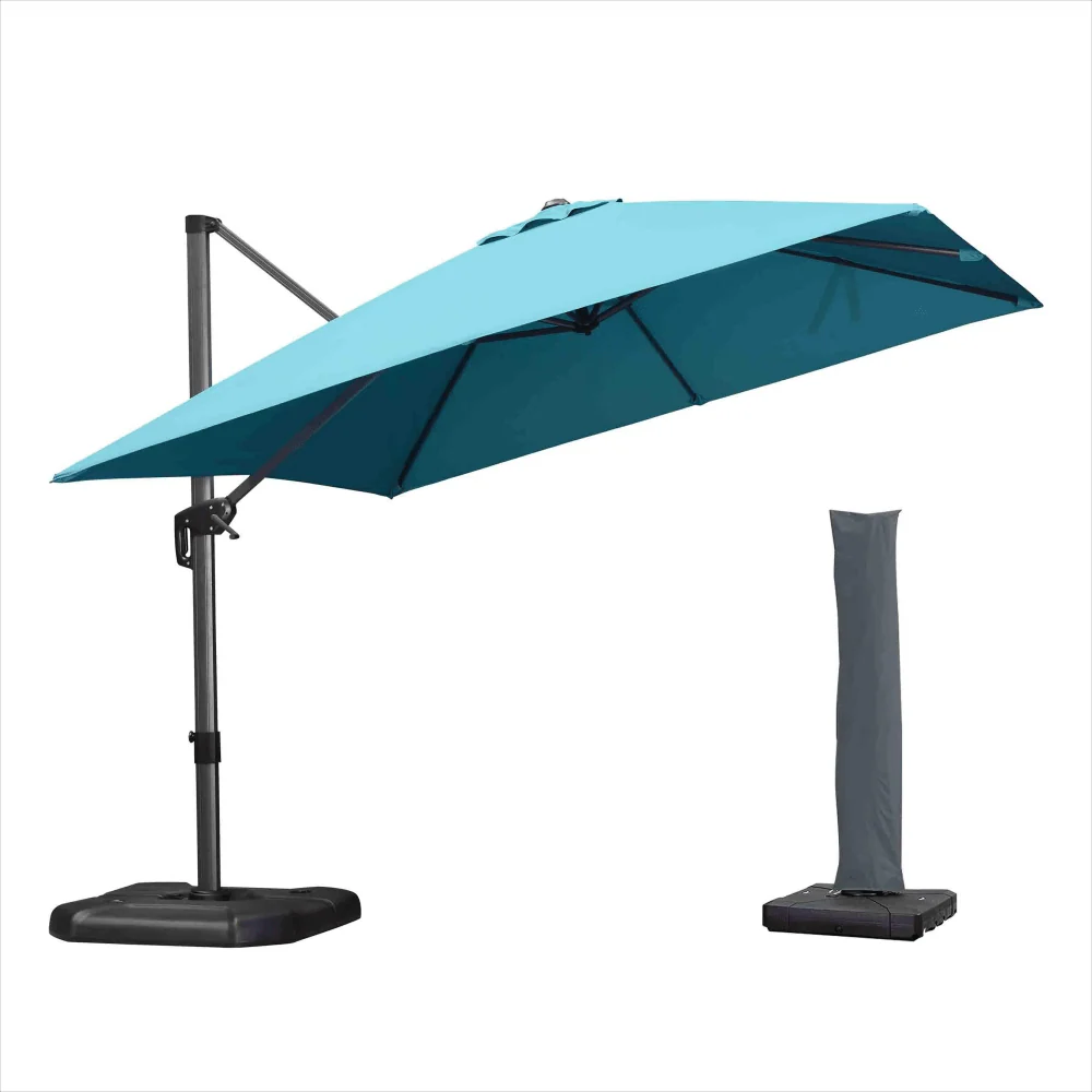 PURPLE LEAF Cantilever Garden Patio Umbrella with Free Umbrella Cover - Image 27
