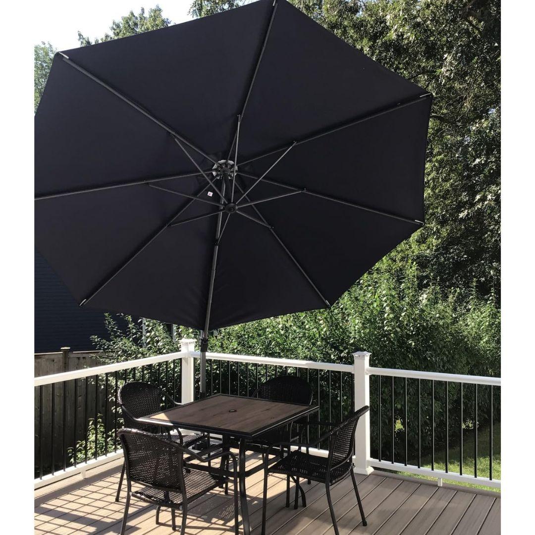 PURPLE LEAF Cantilever Garden Patio Umbrella with Free Umbrella Cover - Image 36