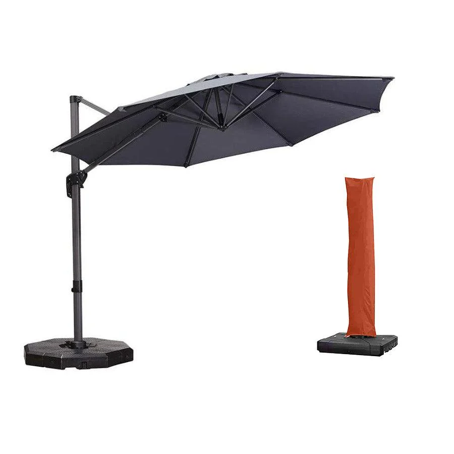 PURPLE LEAF Cantilever Garden Patio Umbrella with Free Umbrella Cover - Image 39