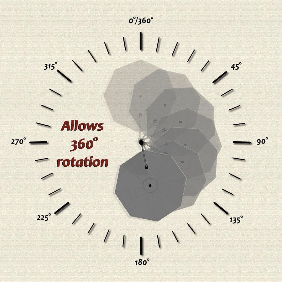 PURPLE LEAF Cantilever Garden Patio Umbrella with Free Umbrella Cover - Image 9