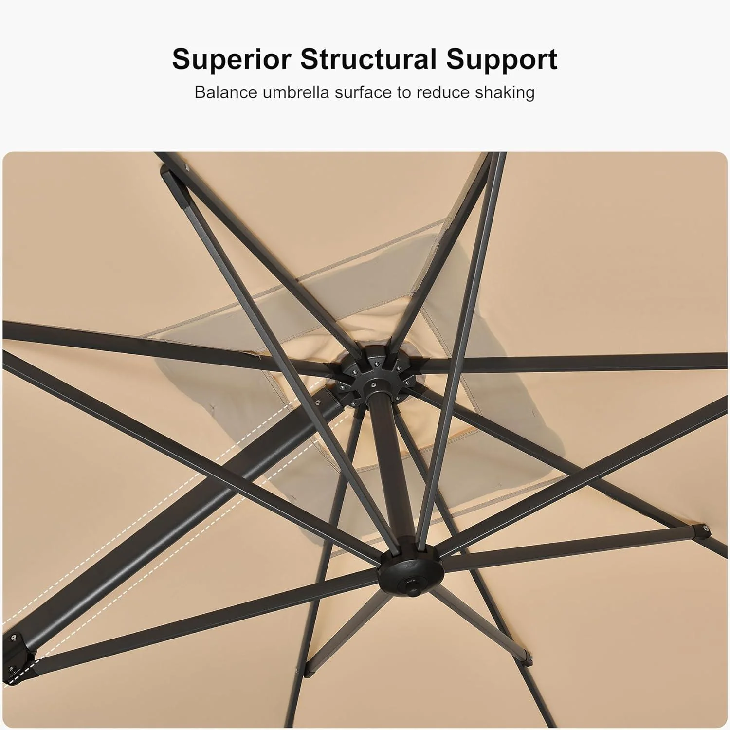 PURPLE LEAF Best Value Cantilever Patio Umbrella with Left-Right Tilt and 360° Swivel - Image 17