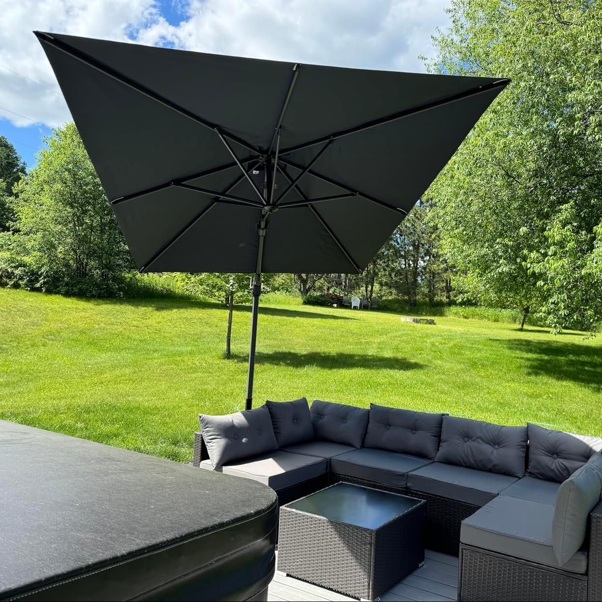 PURPLE LEAF Best Value Cantilever Patio Umbrella with Left-Right Tilt and 360° Swivel - Image 181