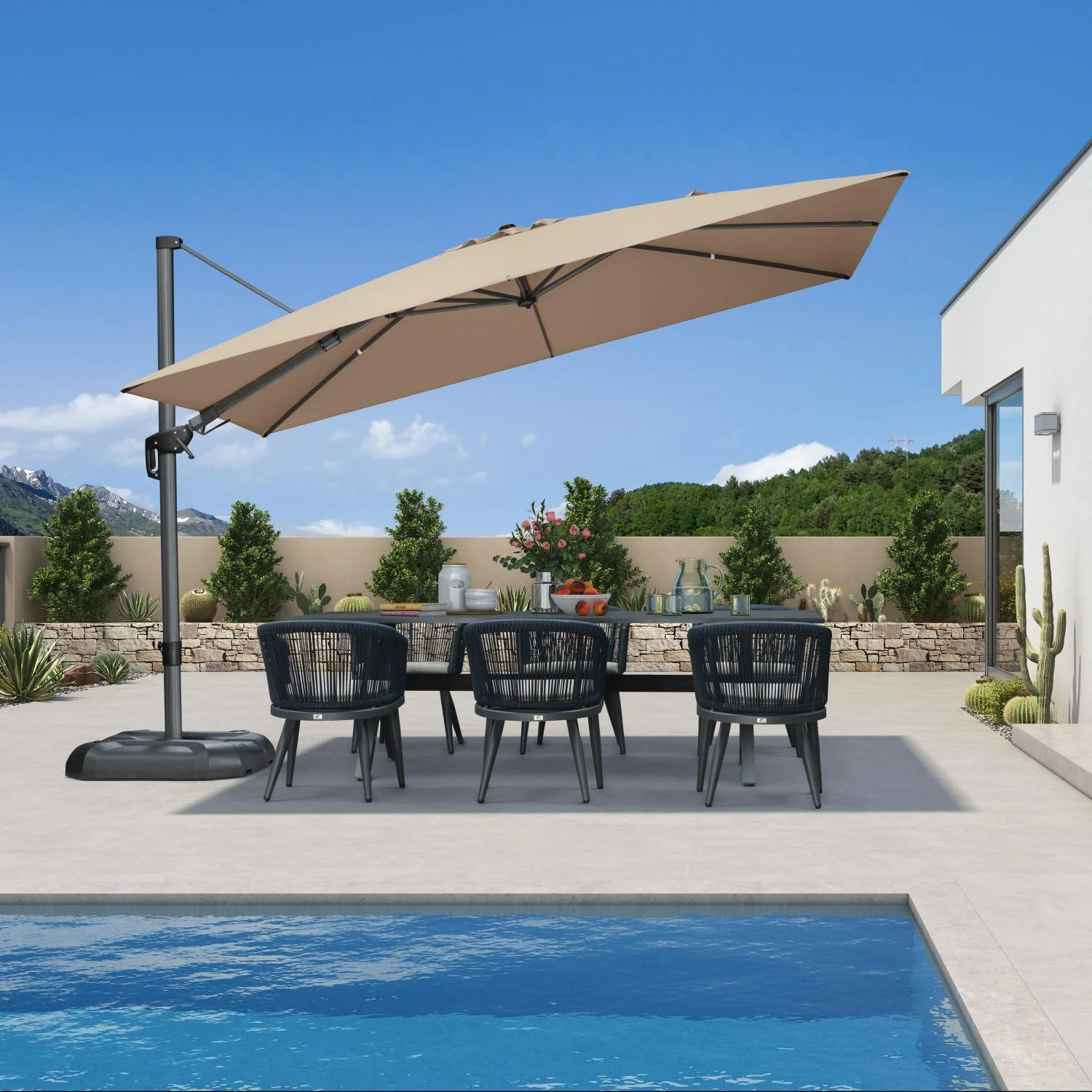 PURPLE LEAF Best Value Cantilever Patio Umbrella with Left-Right Tilt and 360° Swivel - Image 197