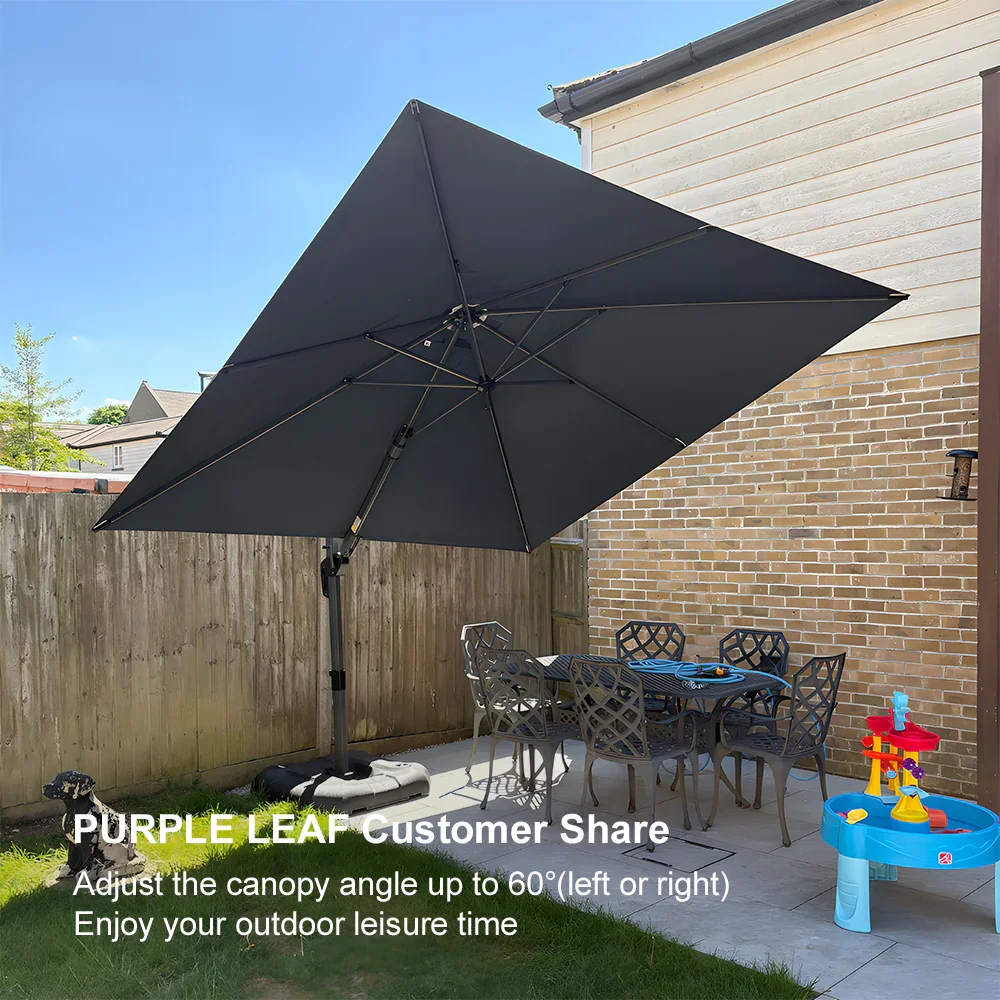 PURPLE LEAF Best Value Cantilever Patio Umbrella with Left-Right Tilt and 360° Swivel - Image 202