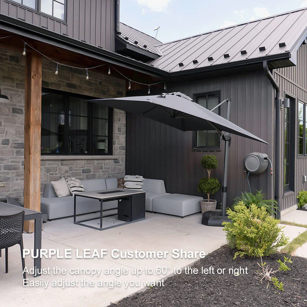PURPLE LEAF Best Value Cantilever Patio Umbrella with Left-Right Tilt and 360° Swivel - Image 203