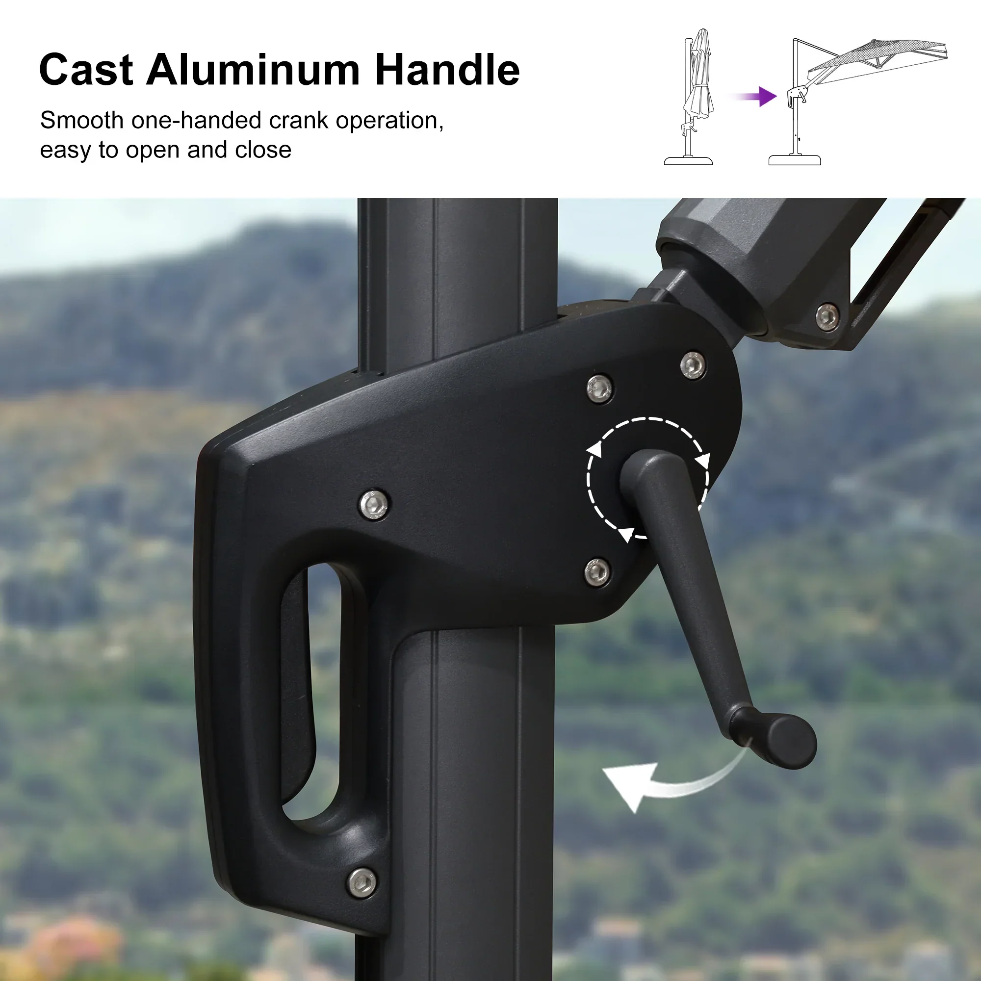 PURPLE LEAF Best Value Cantilever Patio Umbrella with Left-Right Tilt and 360° Swivel - Image 208