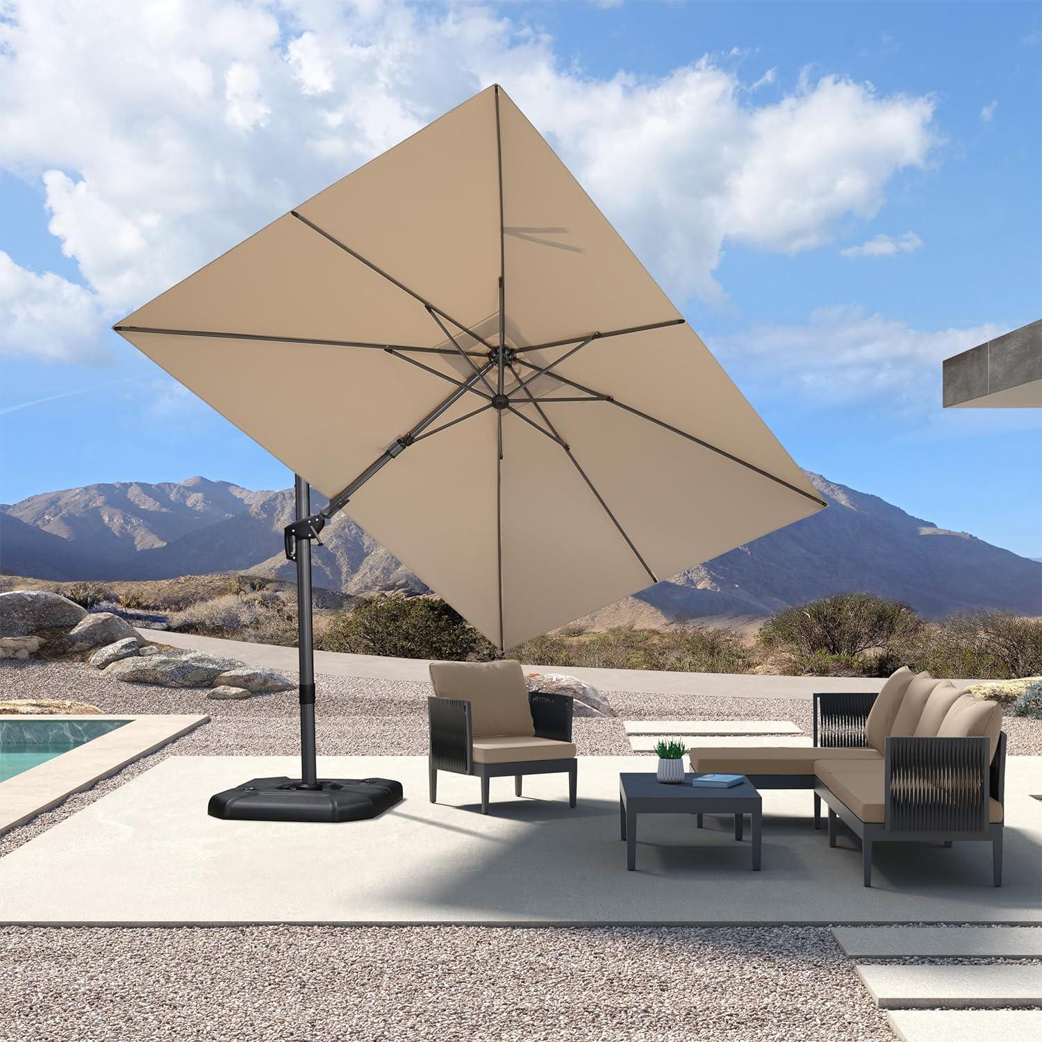 PURPLE LEAF Best Value Cantilever Patio Umbrella with Left-Right Tilt and 360° Swivel - Image 215
