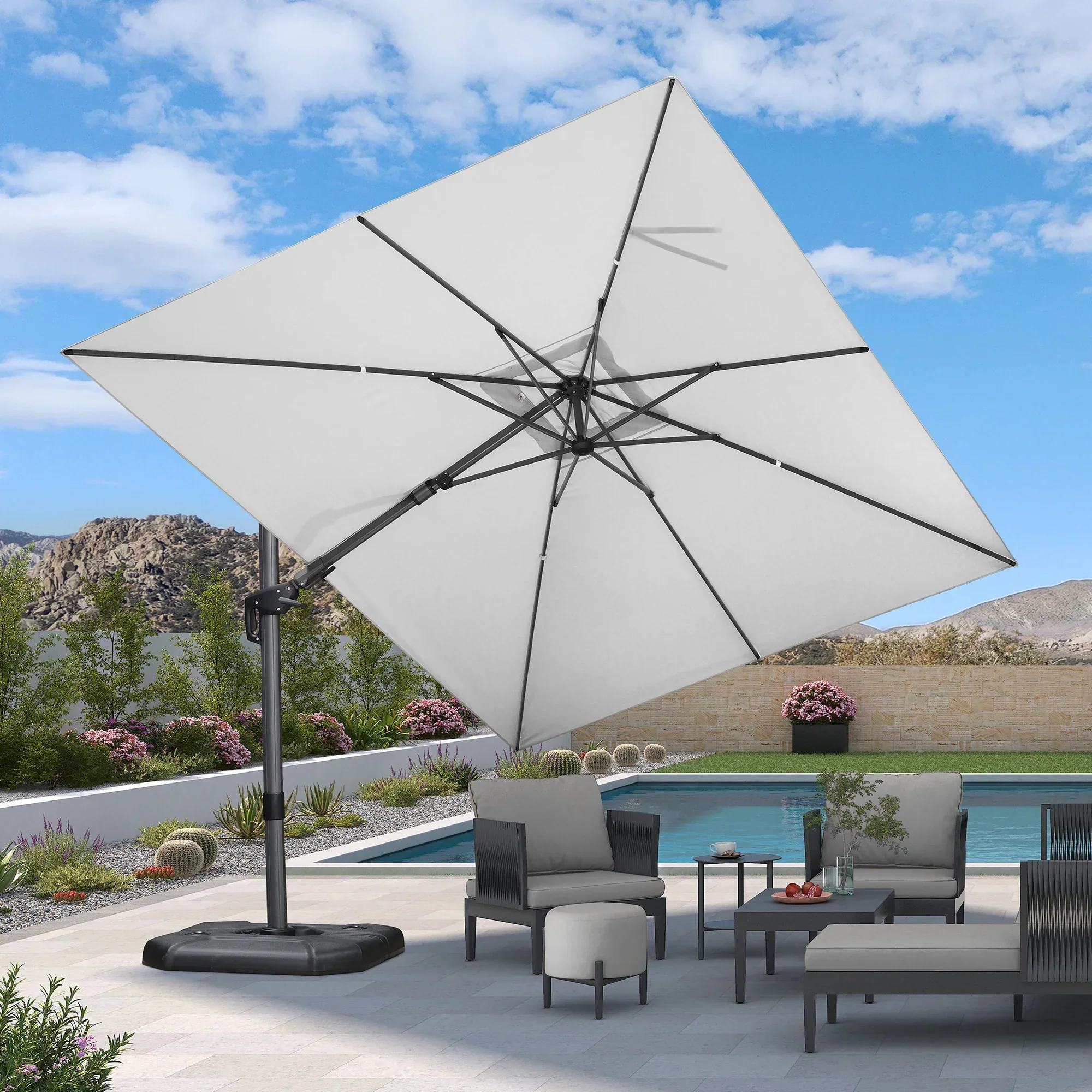 PURPLE LEAF Best Value Cantilever Patio Umbrella with Left-Right Tilt and 360° Swivel - Image 226