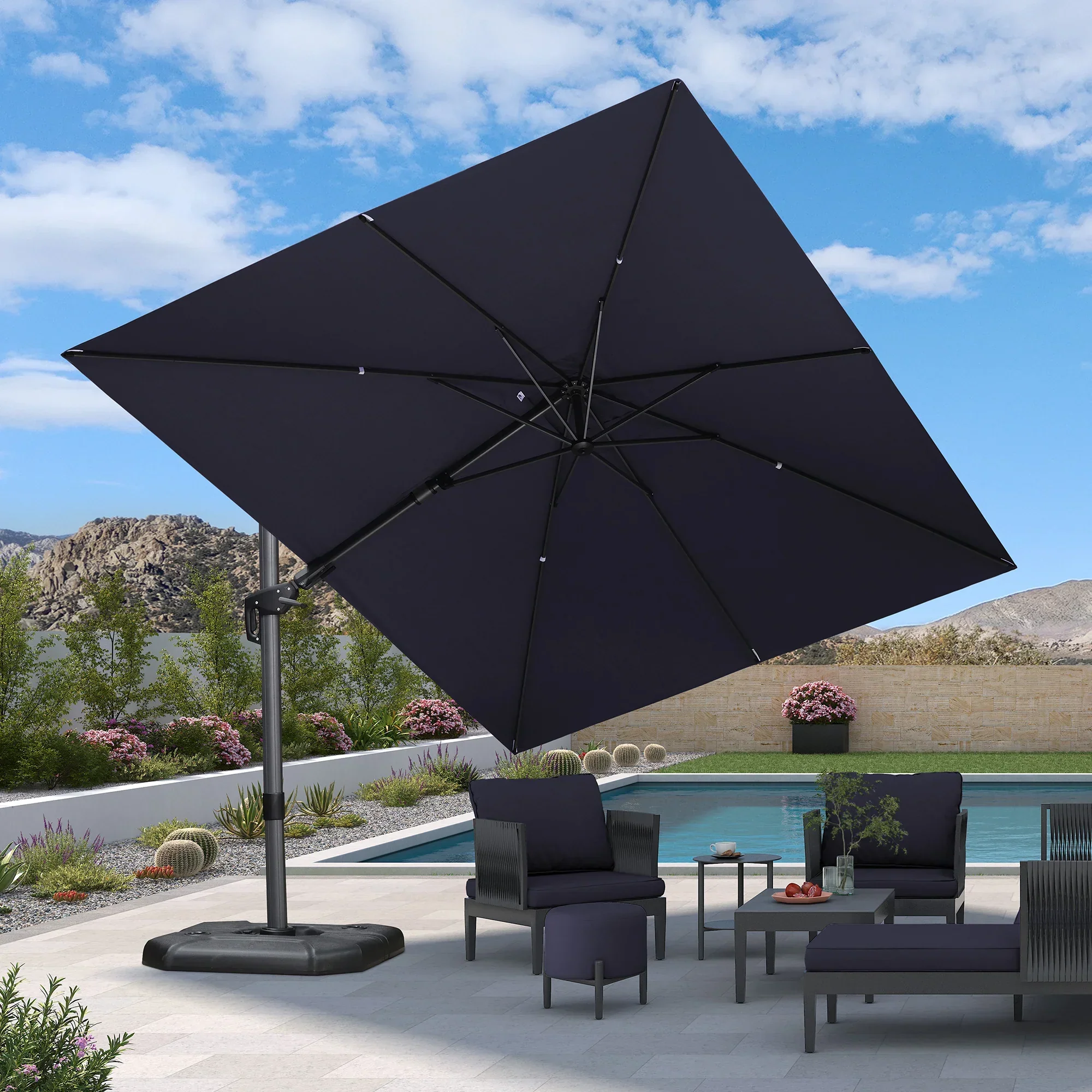 PURPLE LEAF Best Value Cantilever Patio Umbrella with Left-Right Tilt and 360° Swivel - Image 227
