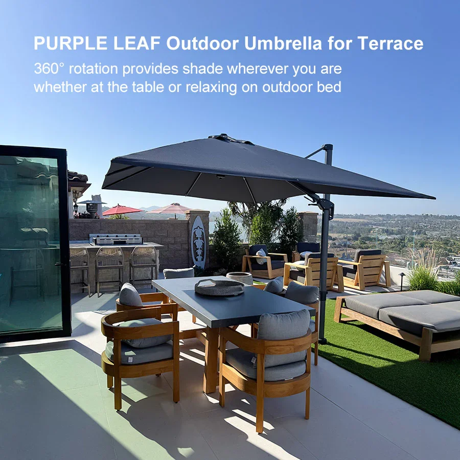 PURPLE LEAF Best Value Cantilever Patio Umbrella with Left-Right Tilt and 360° Swivel - Image 231
