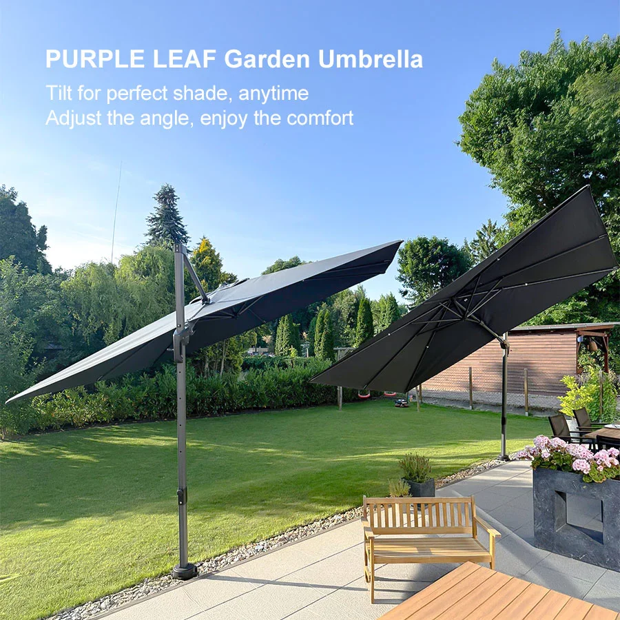 PURPLE LEAF Best Value Cantilever Patio Umbrella with Left-Right Tilt and 360° Swivel - Image 233