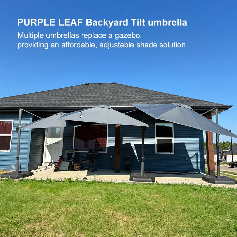 PURPLE LEAF Best Value Cantilever Patio Umbrella with Left-Right Tilt and 360° Swivel - Image 234
