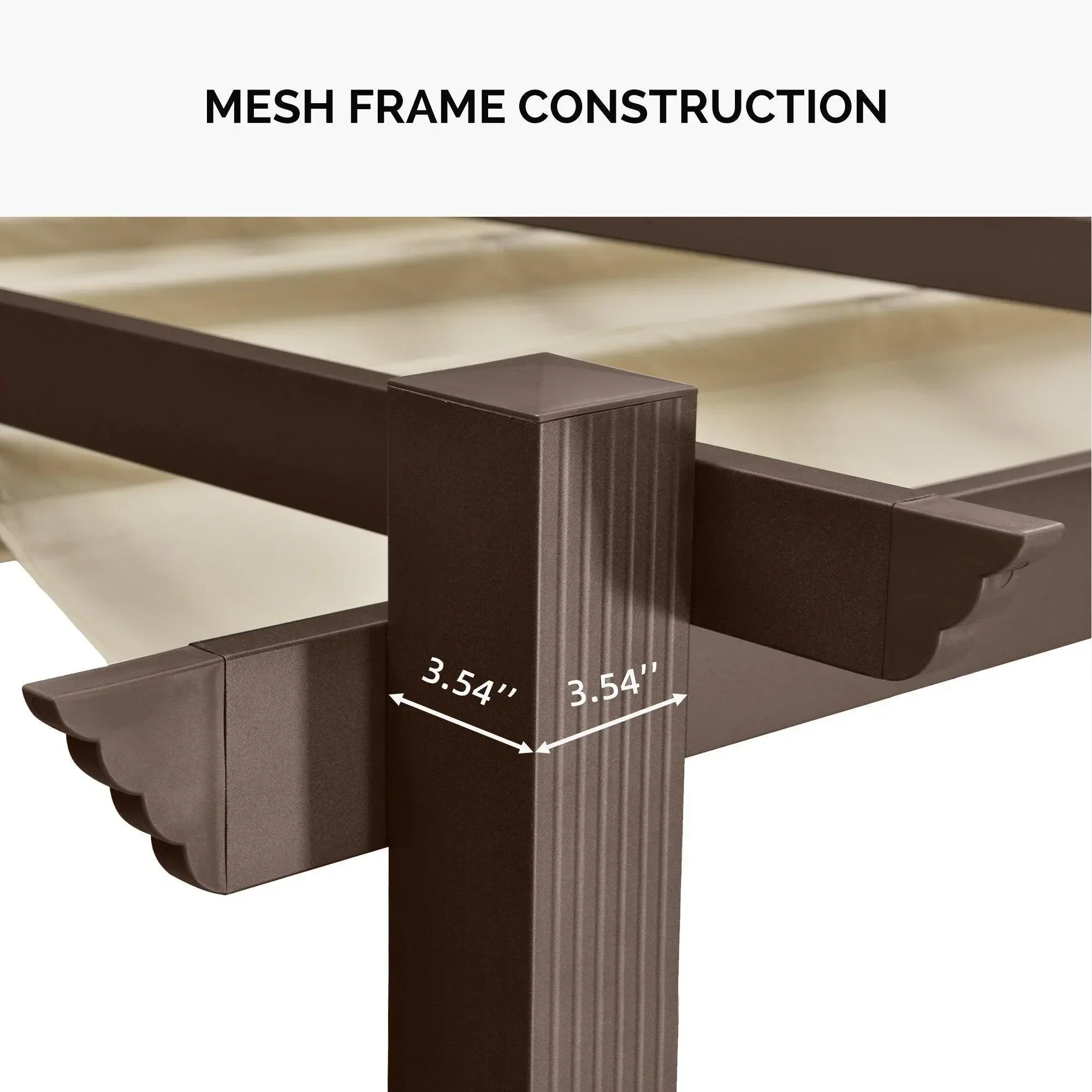 PURPLE LEAF Pergola Outdoor Retractable Metal Pergola with Canopy Patio Pergola with Shade Cover for Garden Pool Yard Beach Deck - Image 99