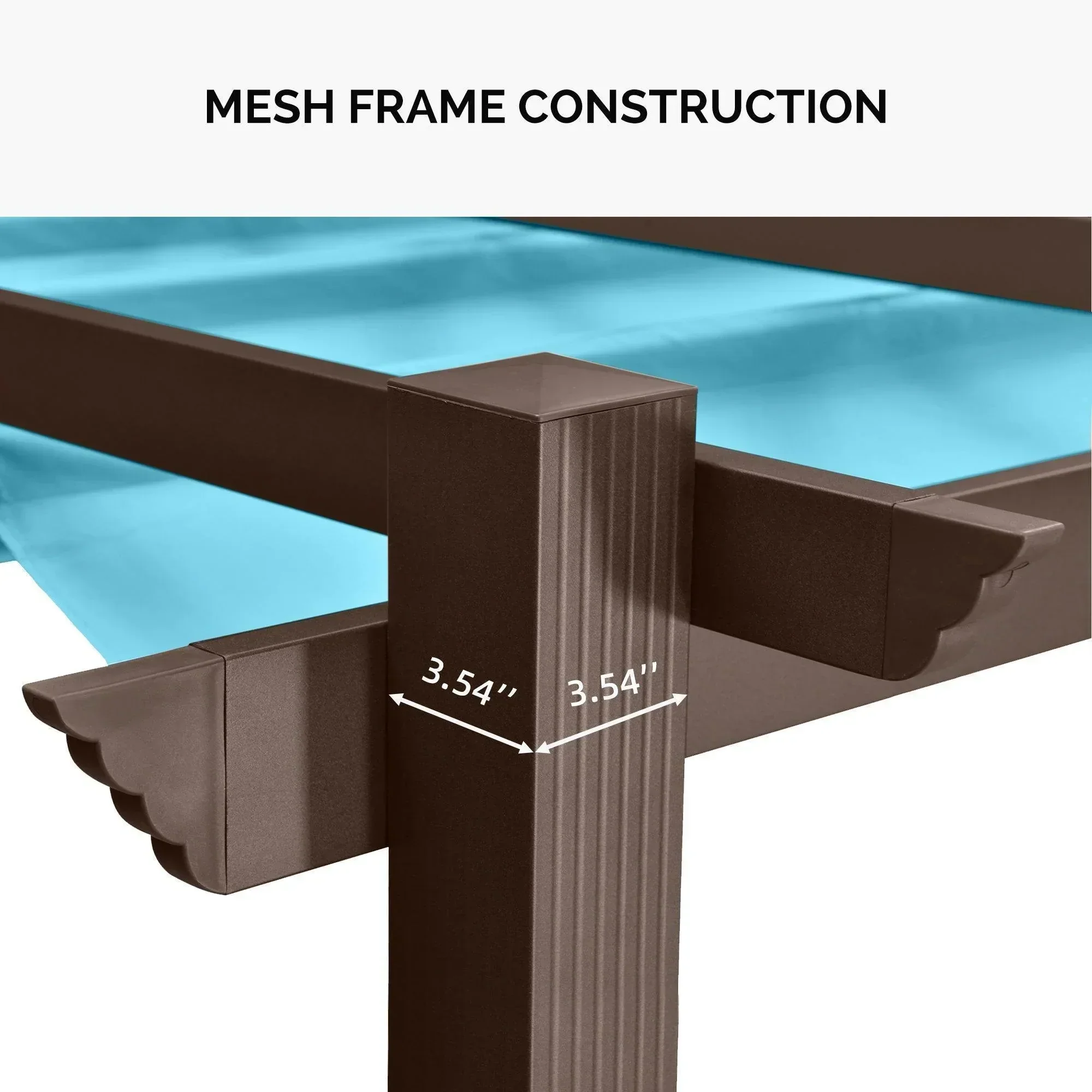 PURPLE LEAF Pergola Outdoor Retractable Metal Pergola with Canopy Patio Pergola with Shade Cover for Garden Pool Yard Beach Deck - Image 111