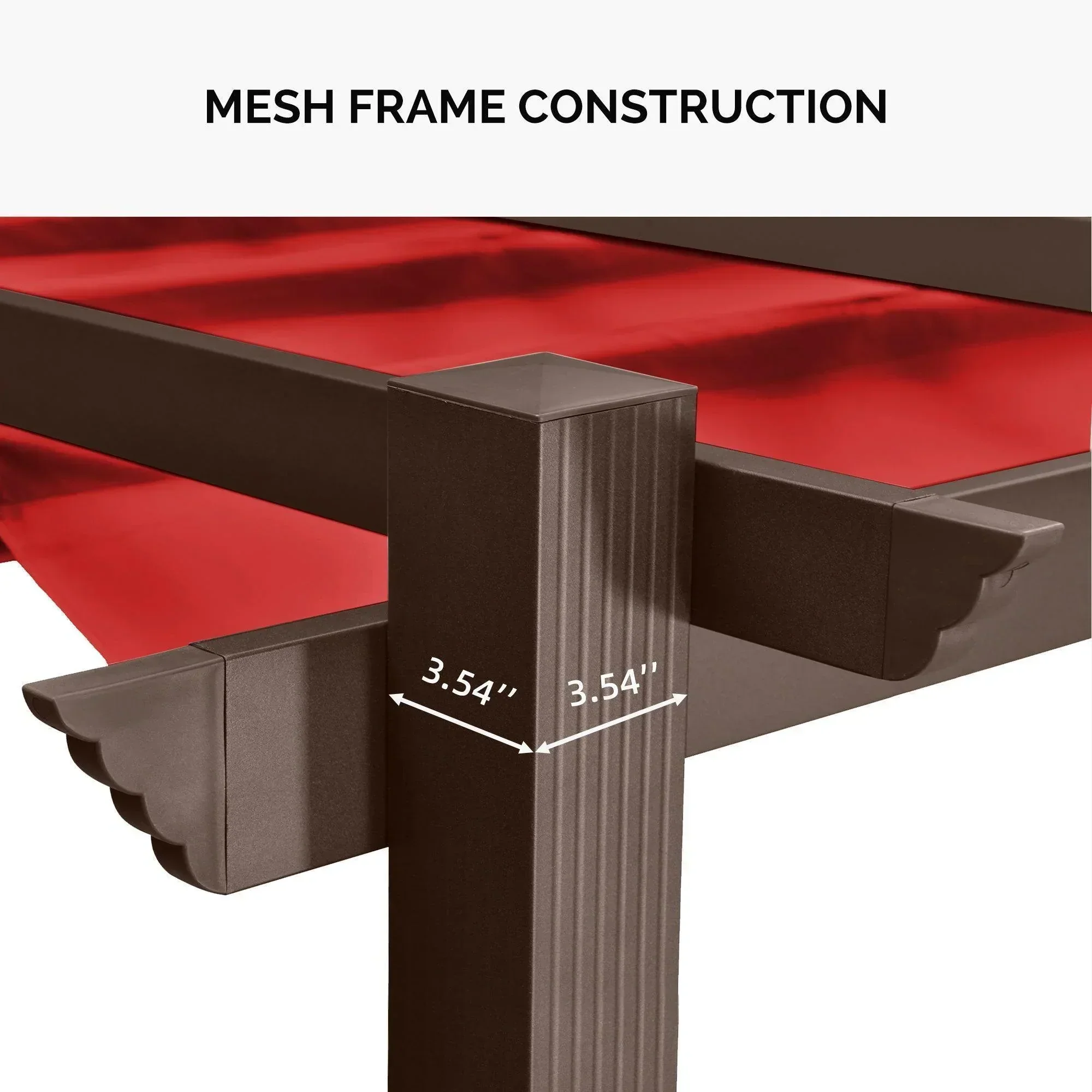 PURPLE LEAF Pergola Outdoor Retractable Metal Pergola with Canopy Patio Pergola with Shade Cover for Garden Pool Yard Beach Deck - Image 124