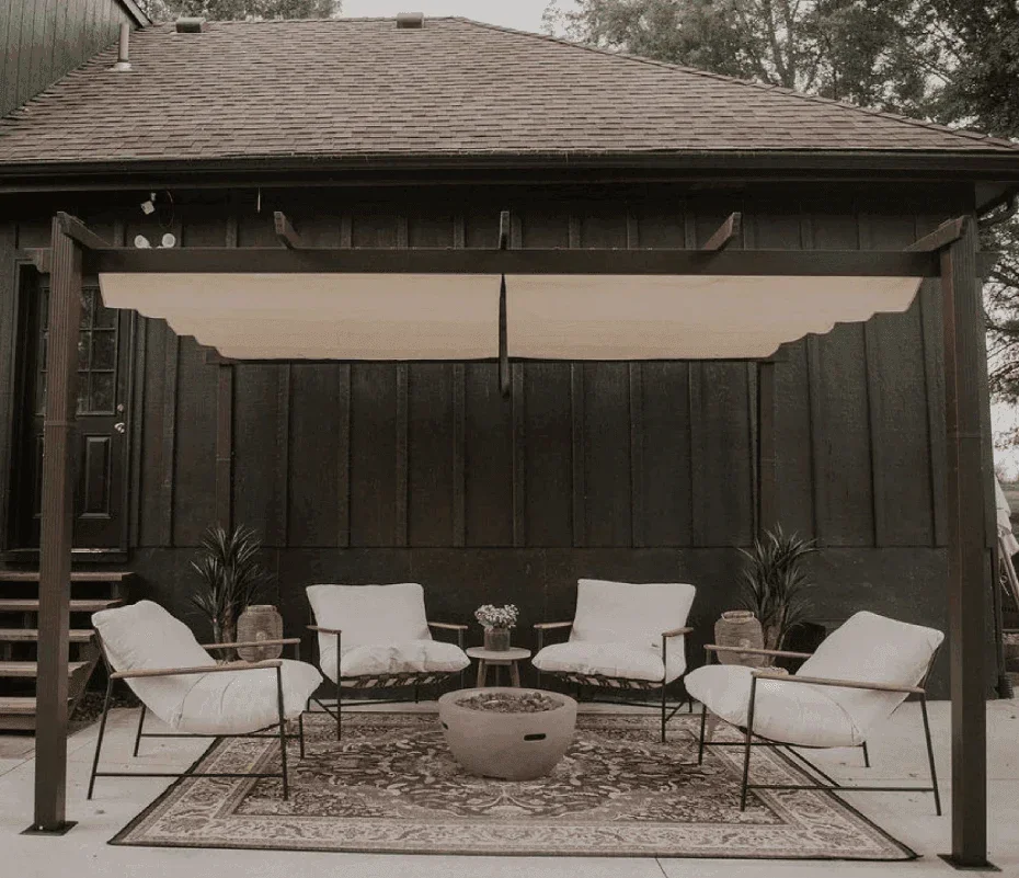 PURPLE LEAF Pergola Outdoor Retractable Metal Pergola with Canopy Patio Pergola with Shade Cover for Garden Pool Yard Beach Deck - Image 127