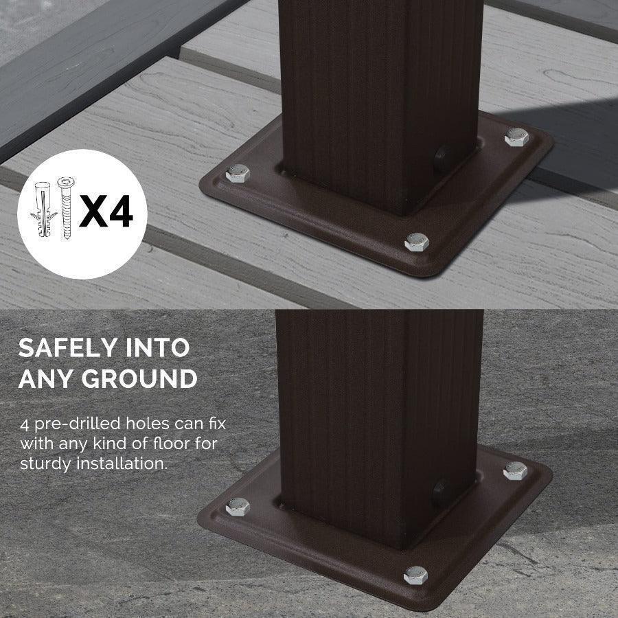 PURPLE LEAF Pergola Outdoor Retractable Metal Pergola with Canopy Patio Pergola with Shade Cover for Garden Pool Yard Beach Deck - Image 65