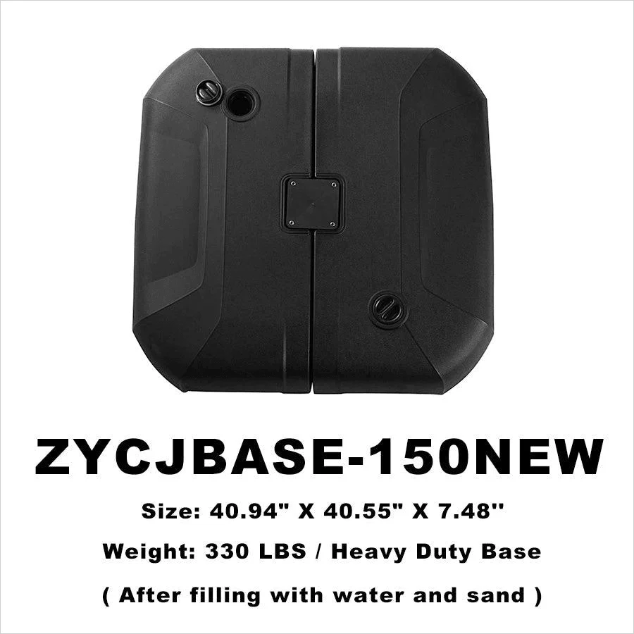 PURPLE LEAF Outdoor Patio Umbrella with Base, Cantilever Umbrellas for Garden, Grey - Image 100