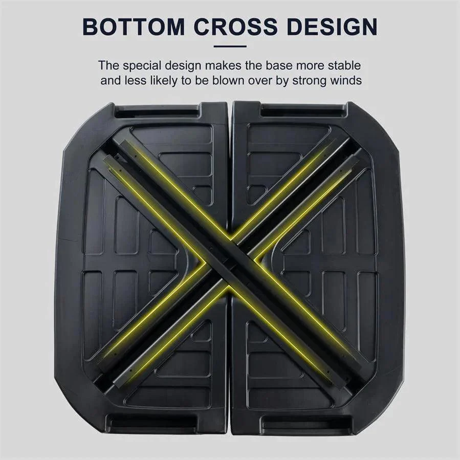 PURPLE LEAF Outdoor Patio Umbrella with Base, Cantilever Umbrellas for Garden, Grey - Image 103