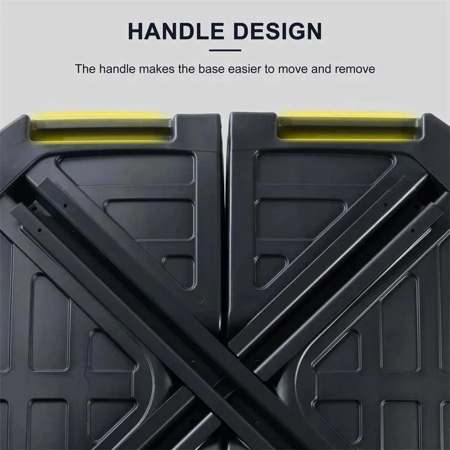 PURPLE LEAF Outdoor Patio Umbrella with Base, Cantilever Umbrellas for Garden, Grey - Image 107