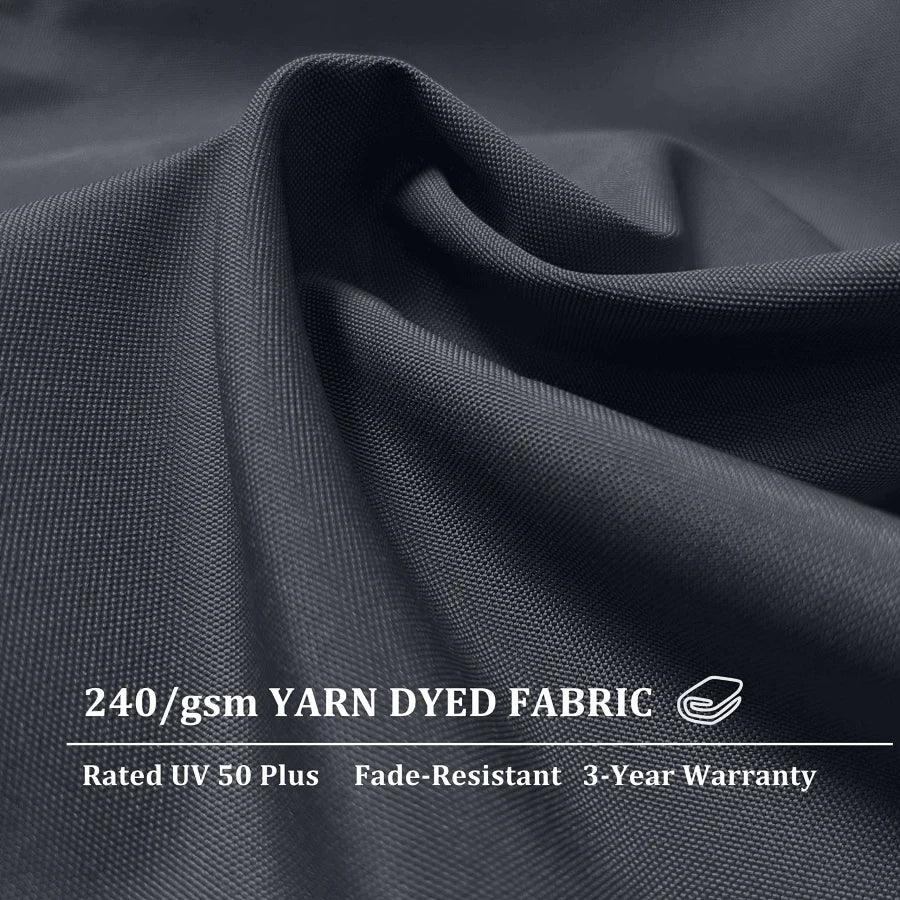 PURPLE LEAF Outdoor Patio Umbrella with Base, Cantilever Umbrellas for Garden, Grey - Image 114