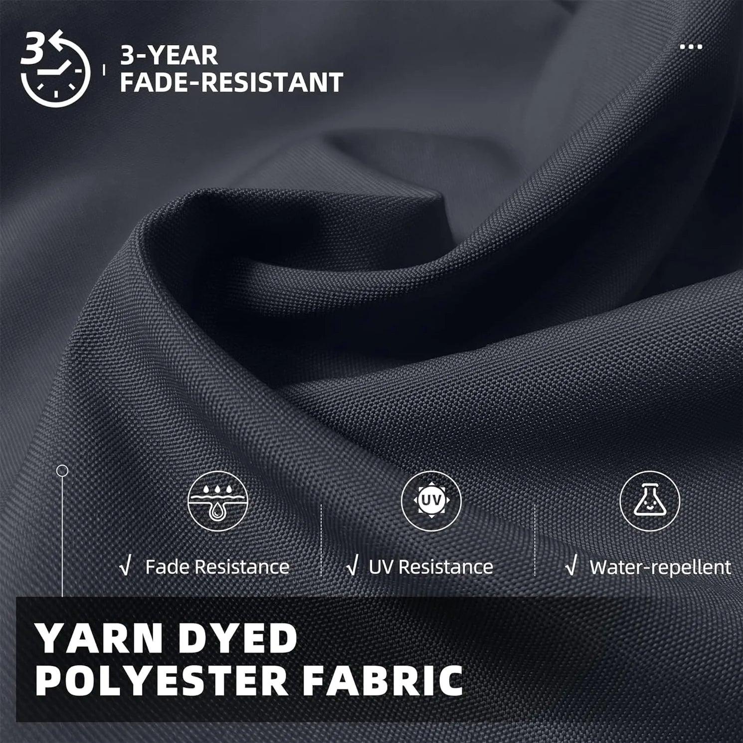 PURPLE LEAF Outdoor Patio Umbrella with Base, Cantilever Umbrellas for Garden, Grey - Image 25