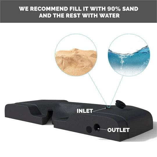 PURPLE LEAF Outdoor Patio Umbrella with Base, Cantilever Umbrellas for Garden, Grey - Image 32