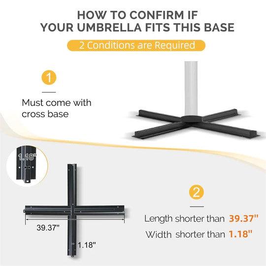 PURPLE LEAF Outdoor Patio Umbrella with Base, Cantilever Umbrellas for Garden, Grey - Image 34