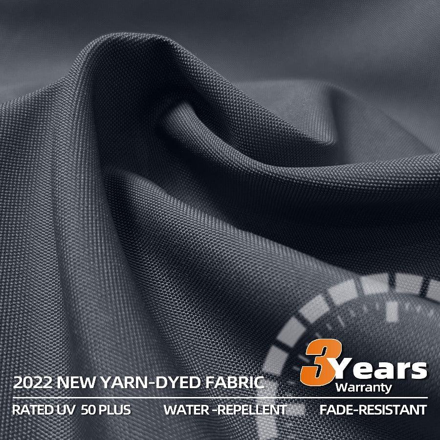 PURPLE LEAF Outdoor Patio Umbrella with Base, Cantilever Umbrellas for Garden, Grey - Image 72