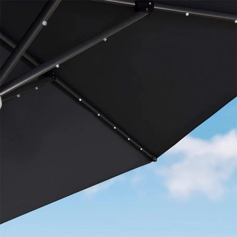 PURPLE LEAF Outdoor Patio Umbrella with Base, Cantilever Umbrellas for Garden, Grey - Image 78