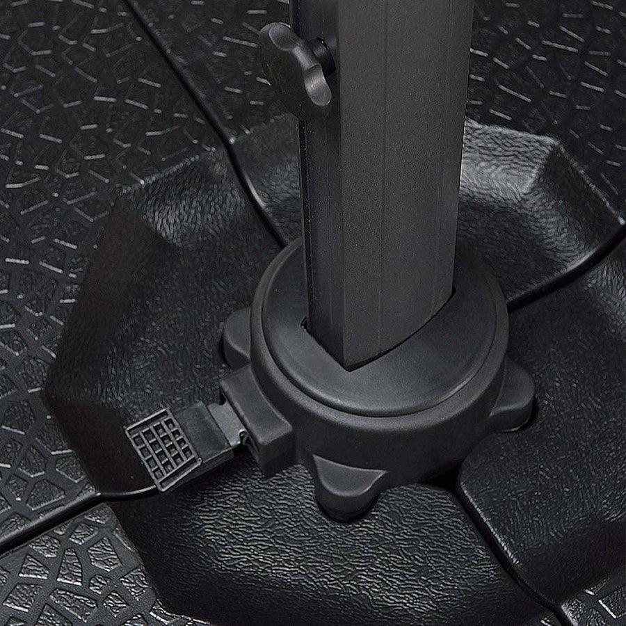 PURPLE LEAF Outdoor Patio Umbrella with Base, Cantilever Umbrellas for Garden, Grey - Image 86