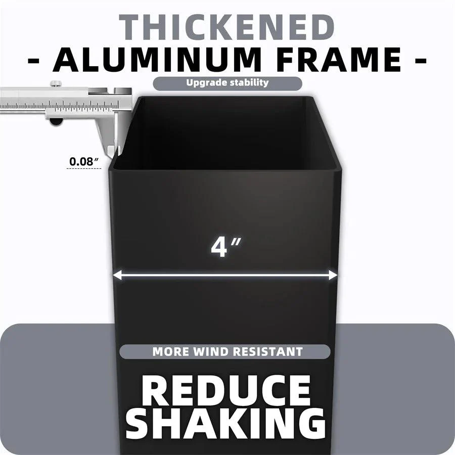 PURPLE LEAF Outdoor Patio Umbrella with Base, Cantilever Umbrellas for Garden, Grey - Image 95