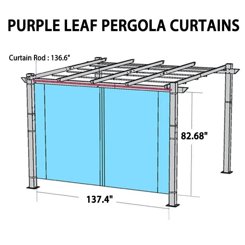 PURPLE LEAF Retractable Outdoor Curtains for Pergola, Gazebo, and More: Enjoy Your Outdoor Space in Comfort - Image 10