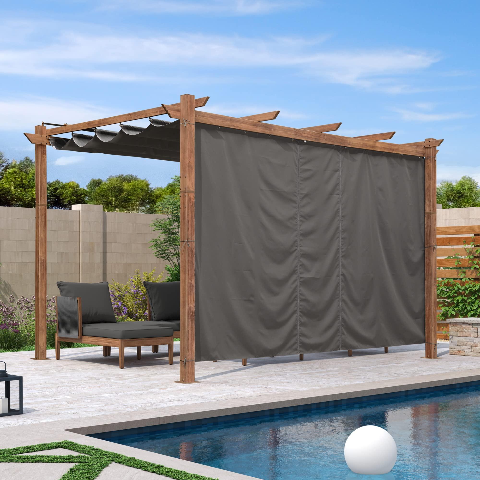 PURPLE LEAF Retractable Outdoor Curtains for Pergola, Gazebo, and More: Enjoy Your Outdoor Space in Comfort - Image 12