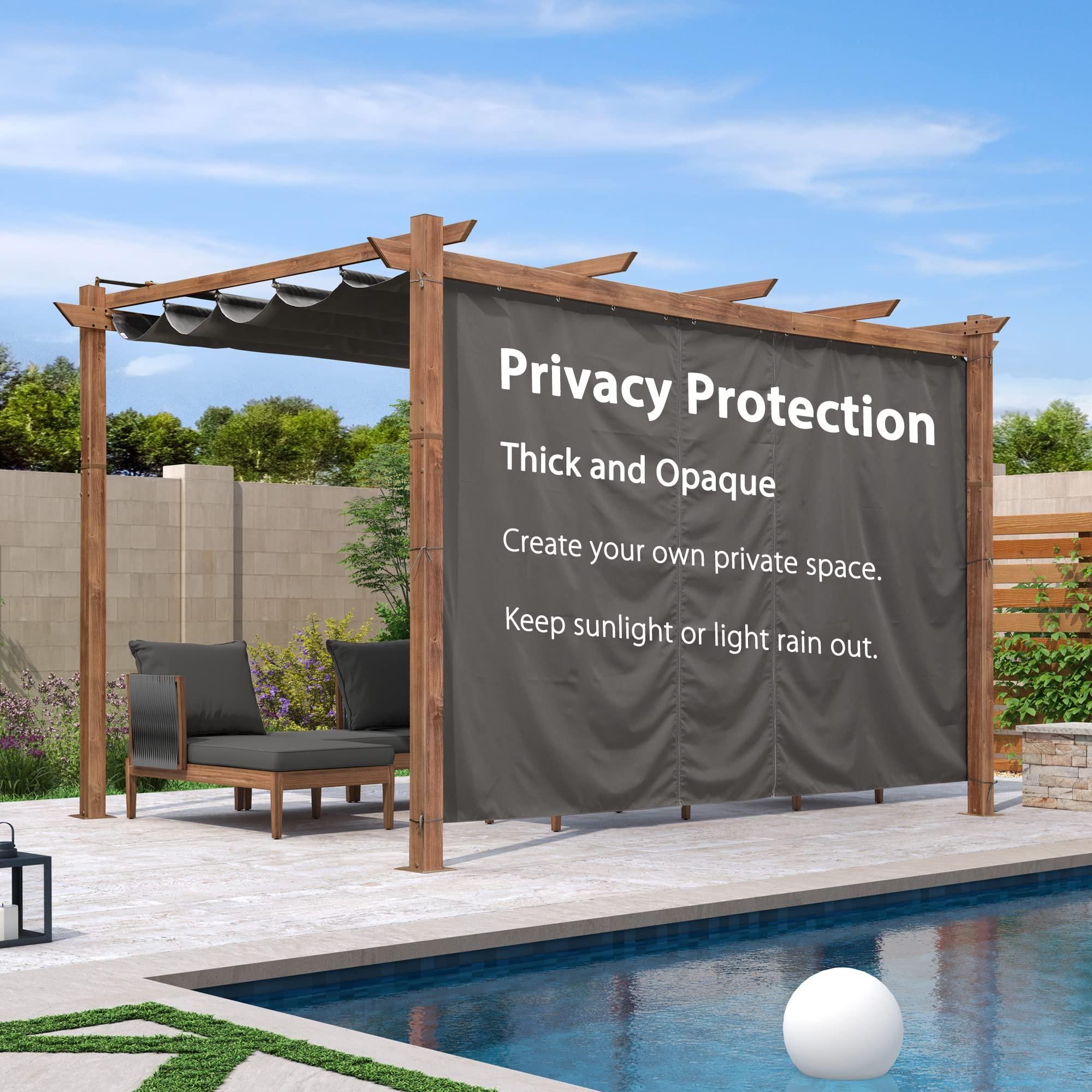 PURPLE LEAF Retractable Outdoor Curtains for Pergola, Gazebo, and More: Enjoy Your Outdoor Space in Comfort - Image 14