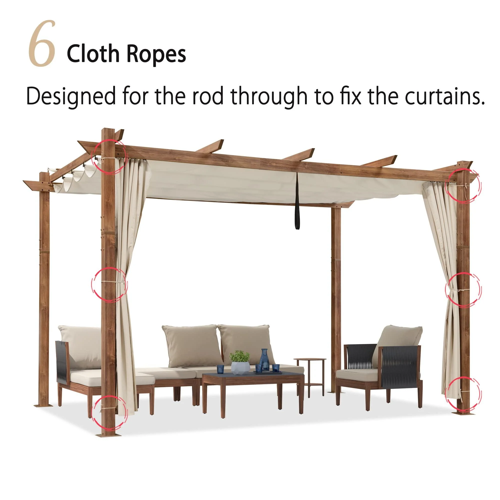 PURPLE LEAF Retractable Outdoor Curtains for Pergola, Gazebo, and More: Enjoy Your Outdoor Space in Comfort - Image 22