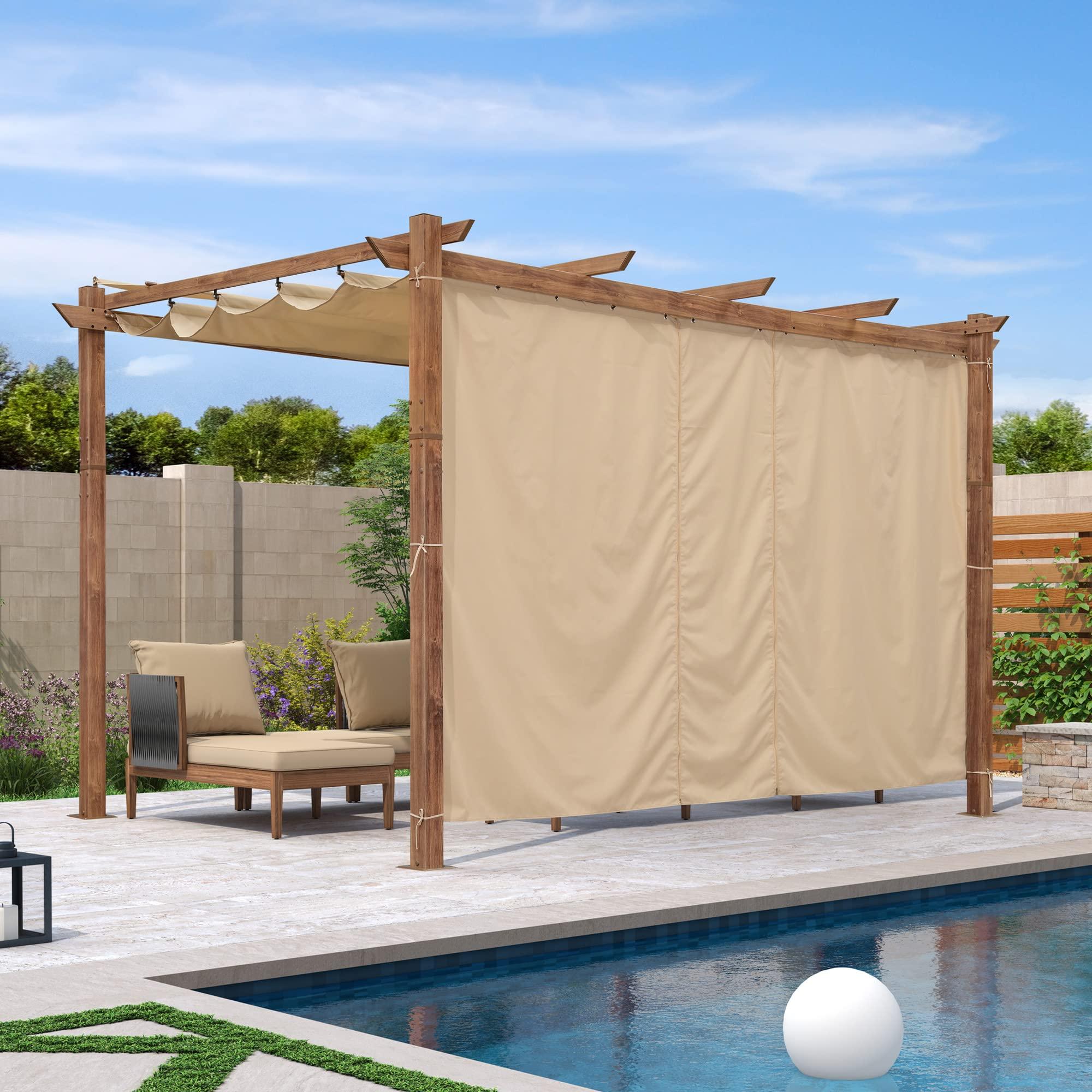 PURPLE LEAF Retractable Outdoor Curtains for Pergola, Gazebo, and More: Enjoy Your Outdoor Space in Comfort - Image 24