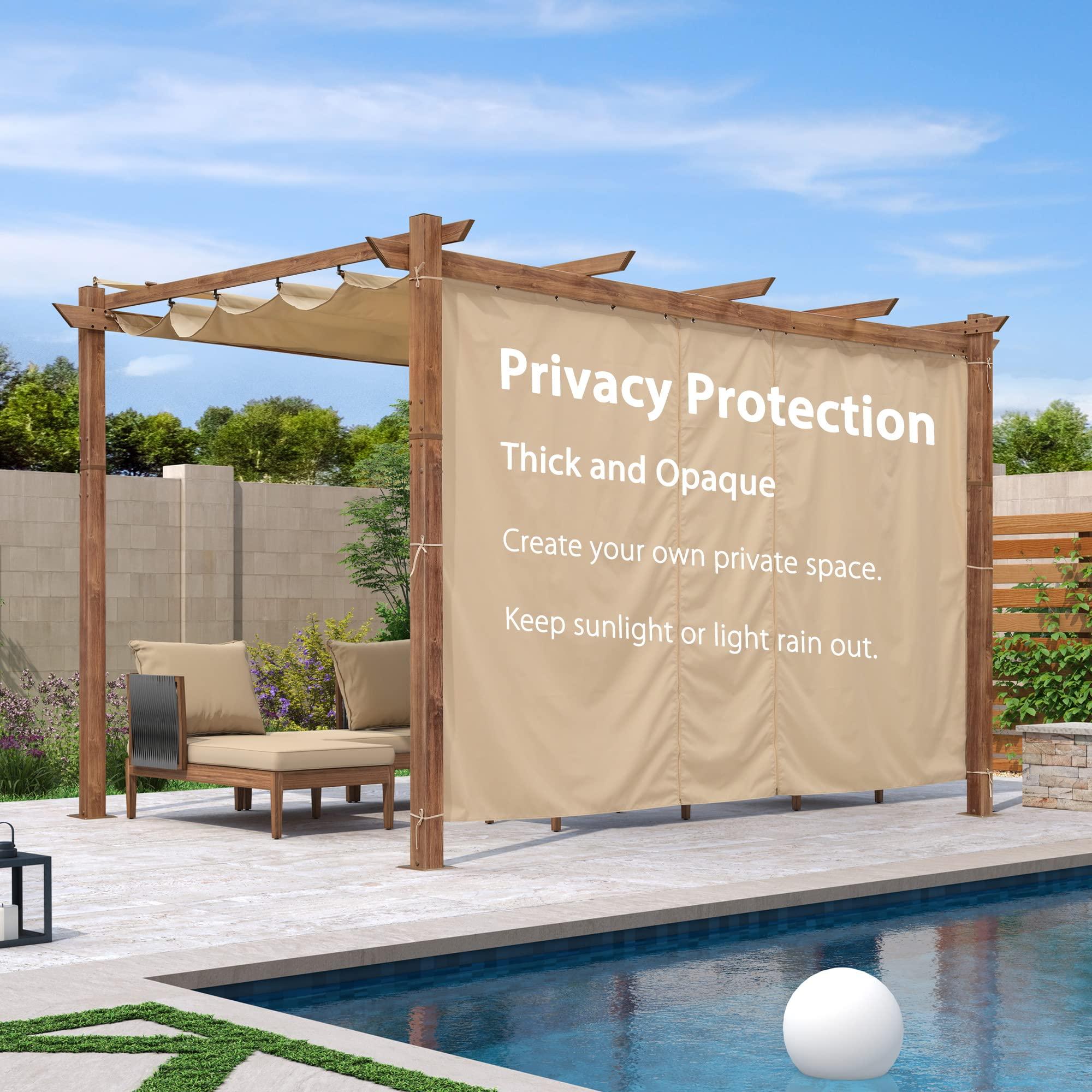 PURPLE LEAF Retractable Outdoor Curtains for Pergola, Gazebo, and More: Enjoy Your Outdoor Space in Comfort - Image 25