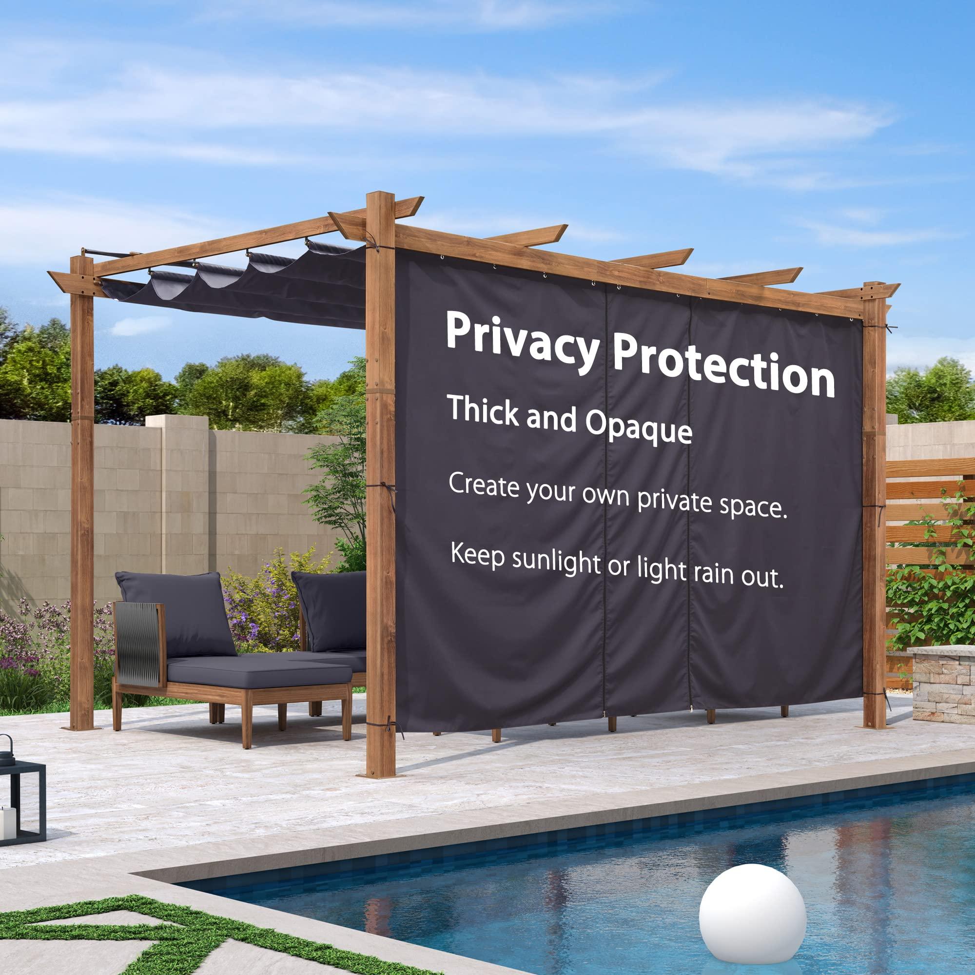 PURPLE LEAF Retractable Outdoor Curtains for Pergola, Gazebo, and More: Enjoy Your Outdoor Space in Comfort - Image 32