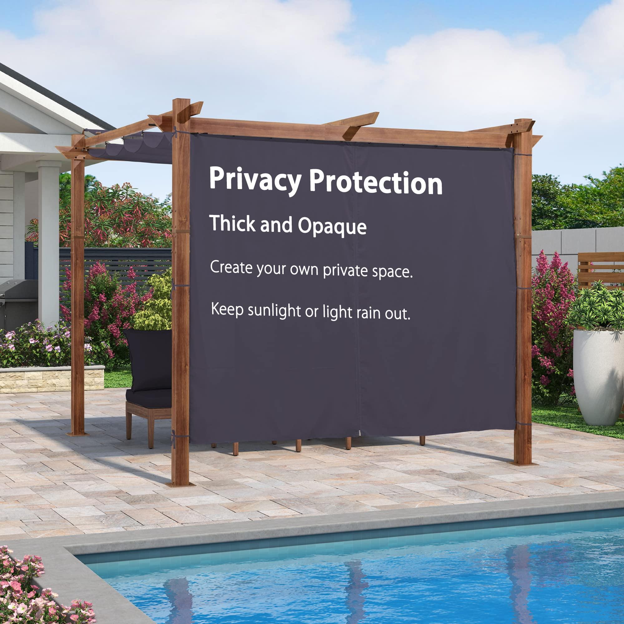 PURPLE LEAF Retractable Outdoor Curtains for Pergola, Gazebo, and More: Enjoy Your Outdoor Space in Comfort - Image 34