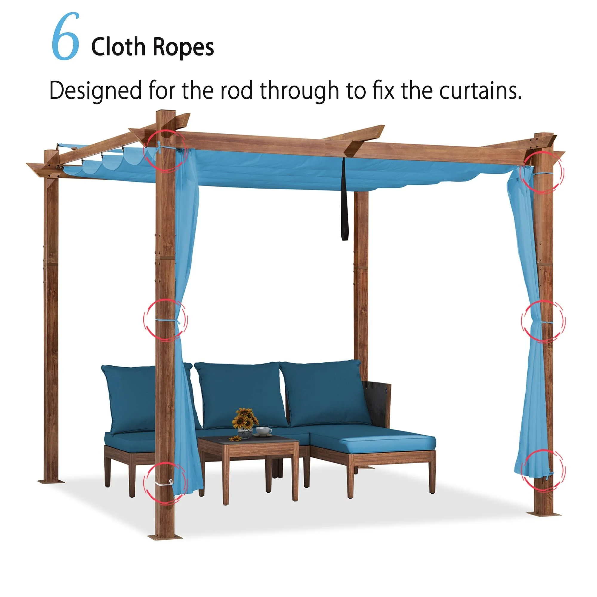 PURPLE LEAF Retractable Outdoor Curtains for Pergola, Gazebo, and More: Enjoy Your Outdoor Space in Comfort - Image 37