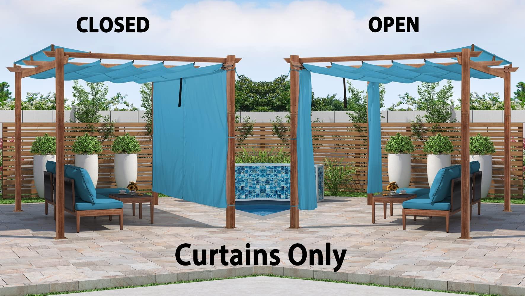 PURPLE LEAF Retractable Outdoor Curtains for Pergola, Gazebo, and More: Enjoy Your Outdoor Space in Comfort - Image 38