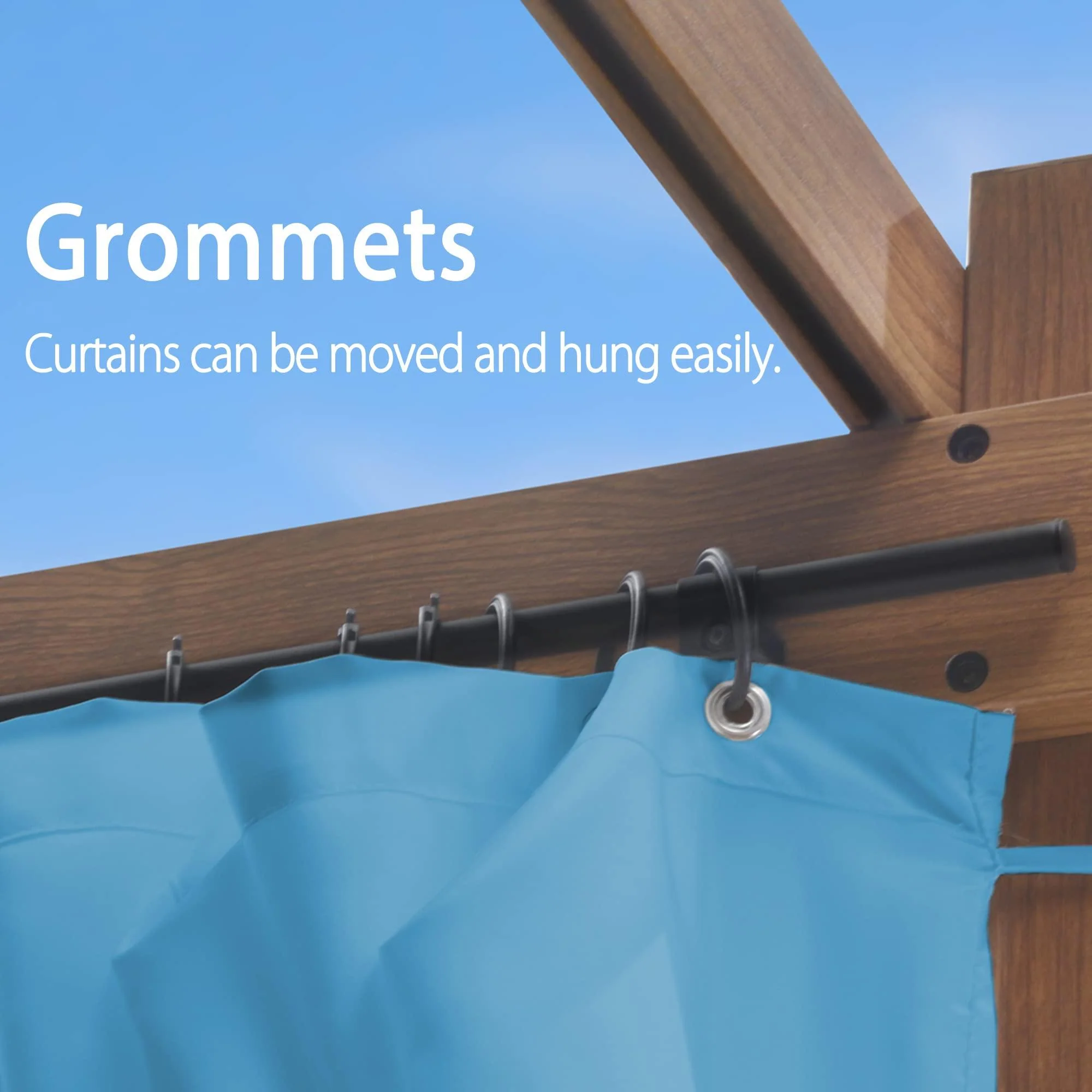 PURPLE LEAF Retractable Outdoor Curtains for Pergola, Gazebo, and More: Enjoy Your Outdoor Space in Comfort - Image 42