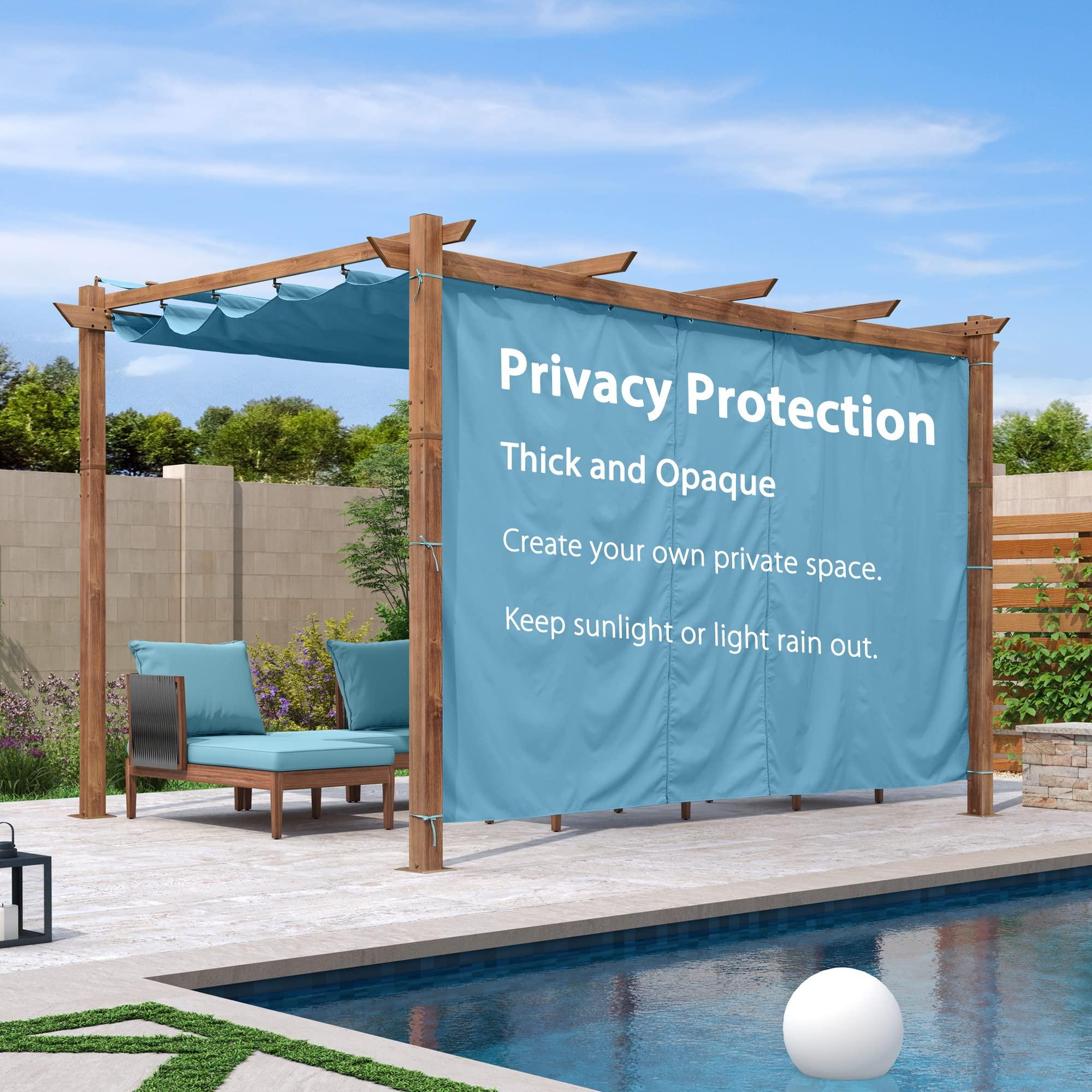 PURPLE LEAF Retractable Outdoor Curtains for Pergola, Gazebo, and More: Enjoy Your Outdoor Space in Comfort - Image 44