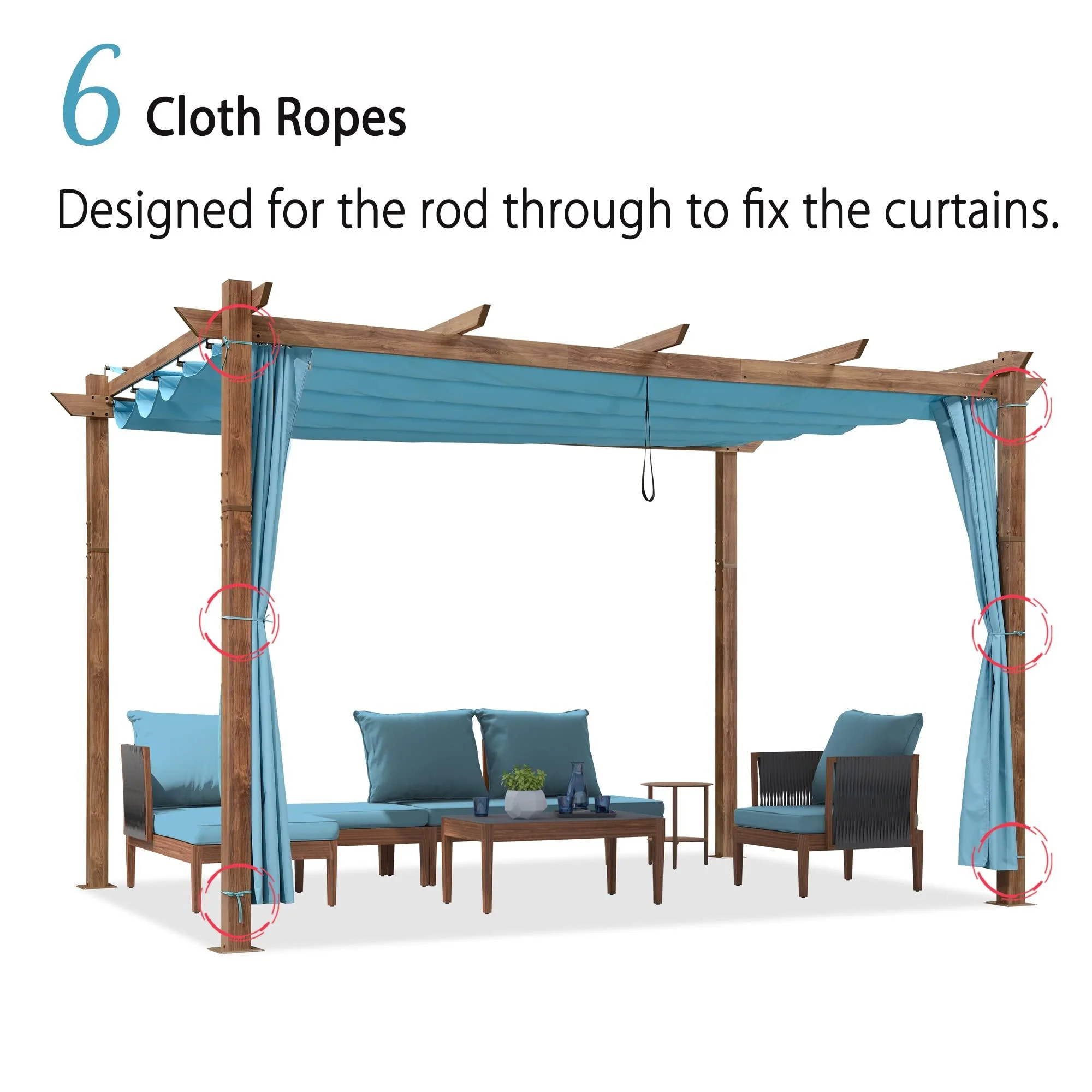 PURPLE LEAF Retractable Outdoor Curtains for Pergola, Gazebo, and More: Enjoy Your Outdoor Space in Comfort - Image 46