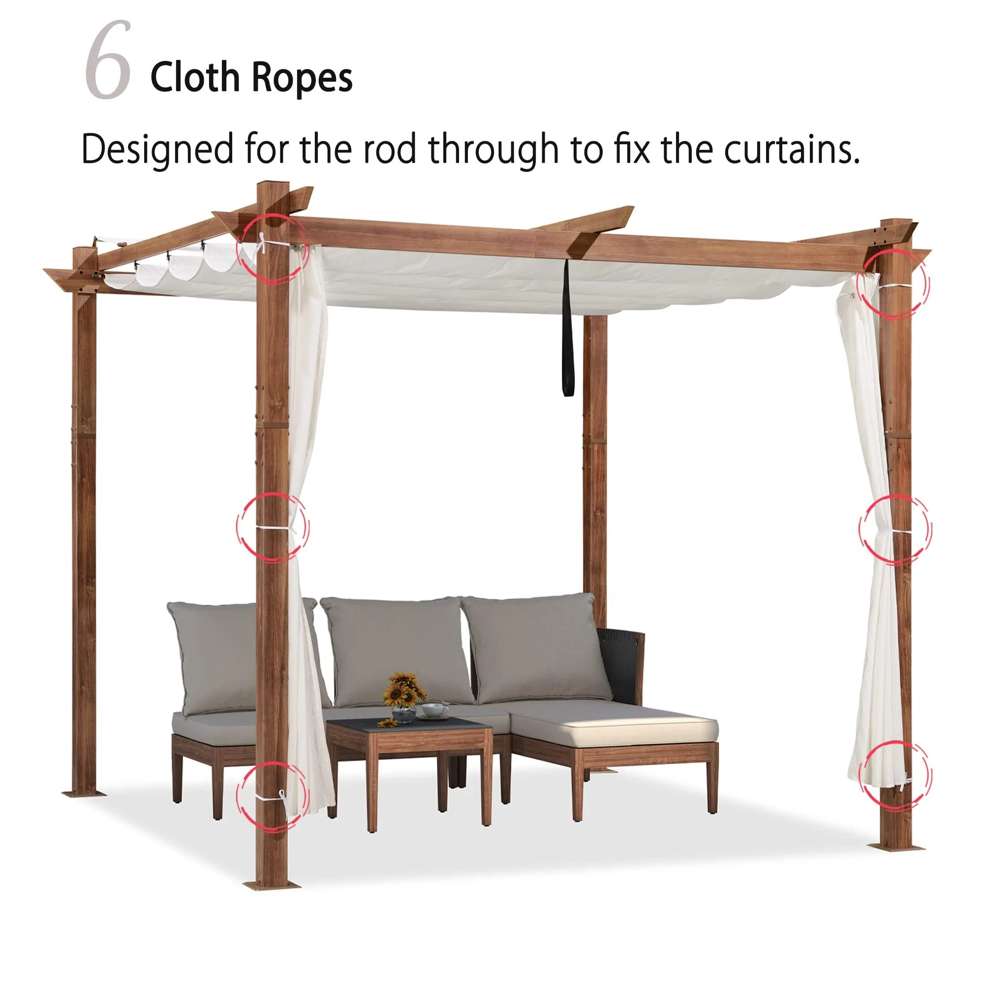 PURPLE LEAF Retractable Outdoor Curtains for Pergola, Gazebo, and More: Enjoy Your Outdoor Space in Comfort - Image 50