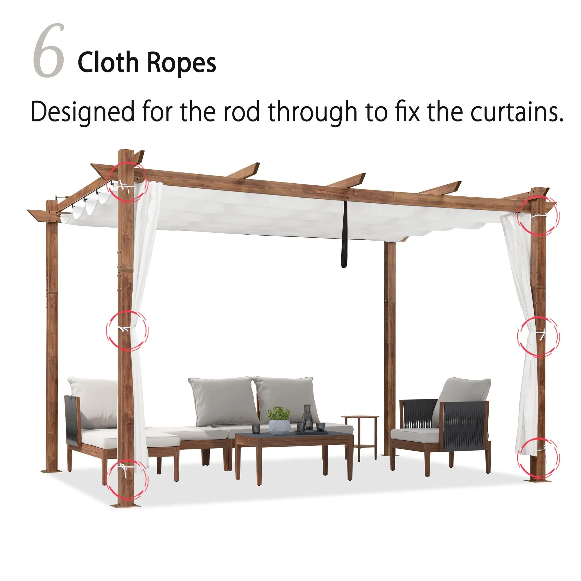 PURPLE LEAF Retractable Outdoor Curtains for Pergola, Gazebo, and More: Enjoy Your Outdoor Space in Comfort - Image 55