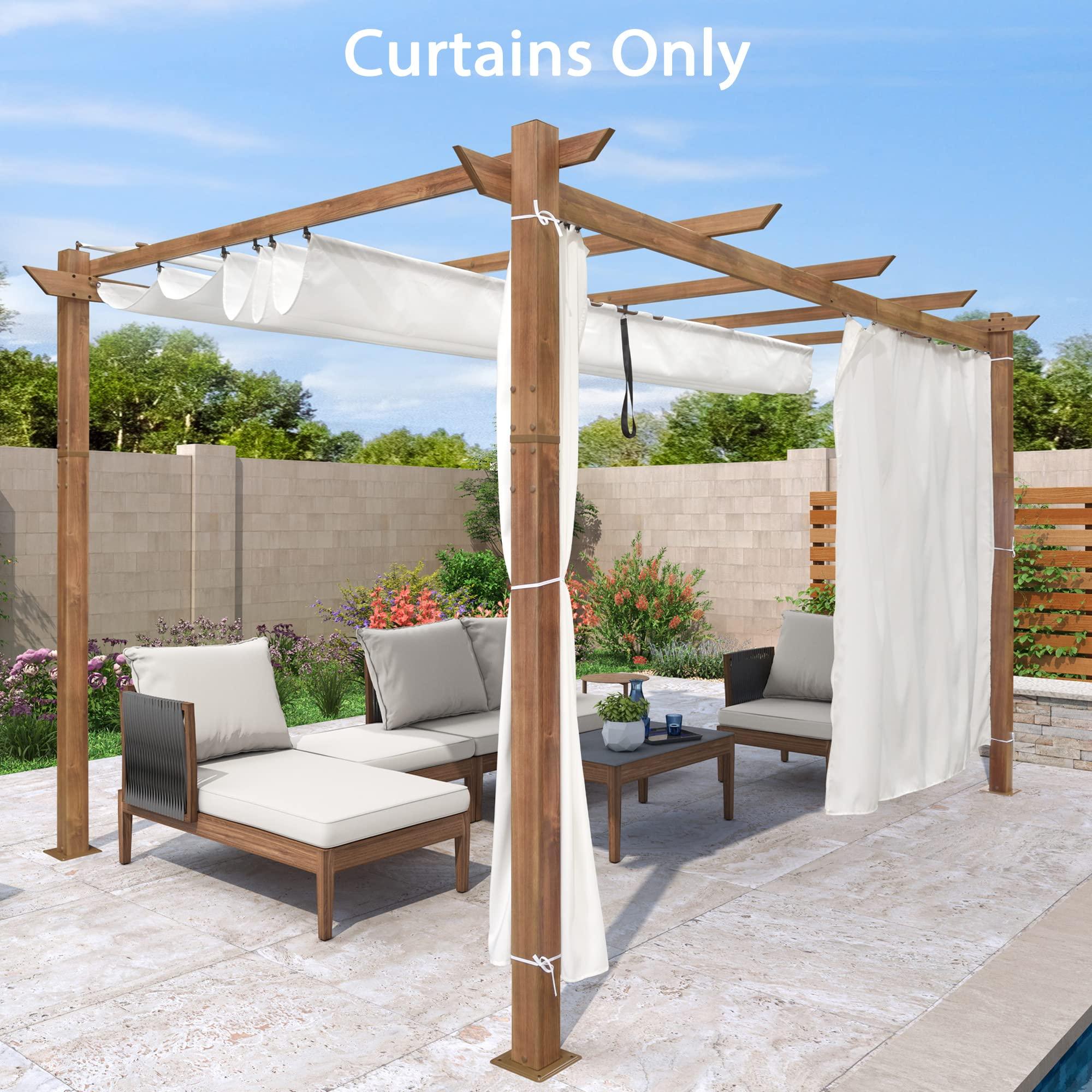 PURPLE LEAF Retractable Outdoor Curtains for Pergola, Gazebo, and More: Enjoy Your Outdoor Space in Comfort - Image 56
